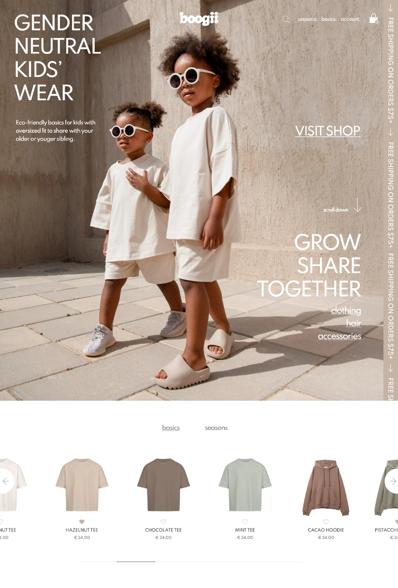 Boogii Kidz – Eco-Friendly Shopify Store for Sustainable, Gender-Neutral Brands