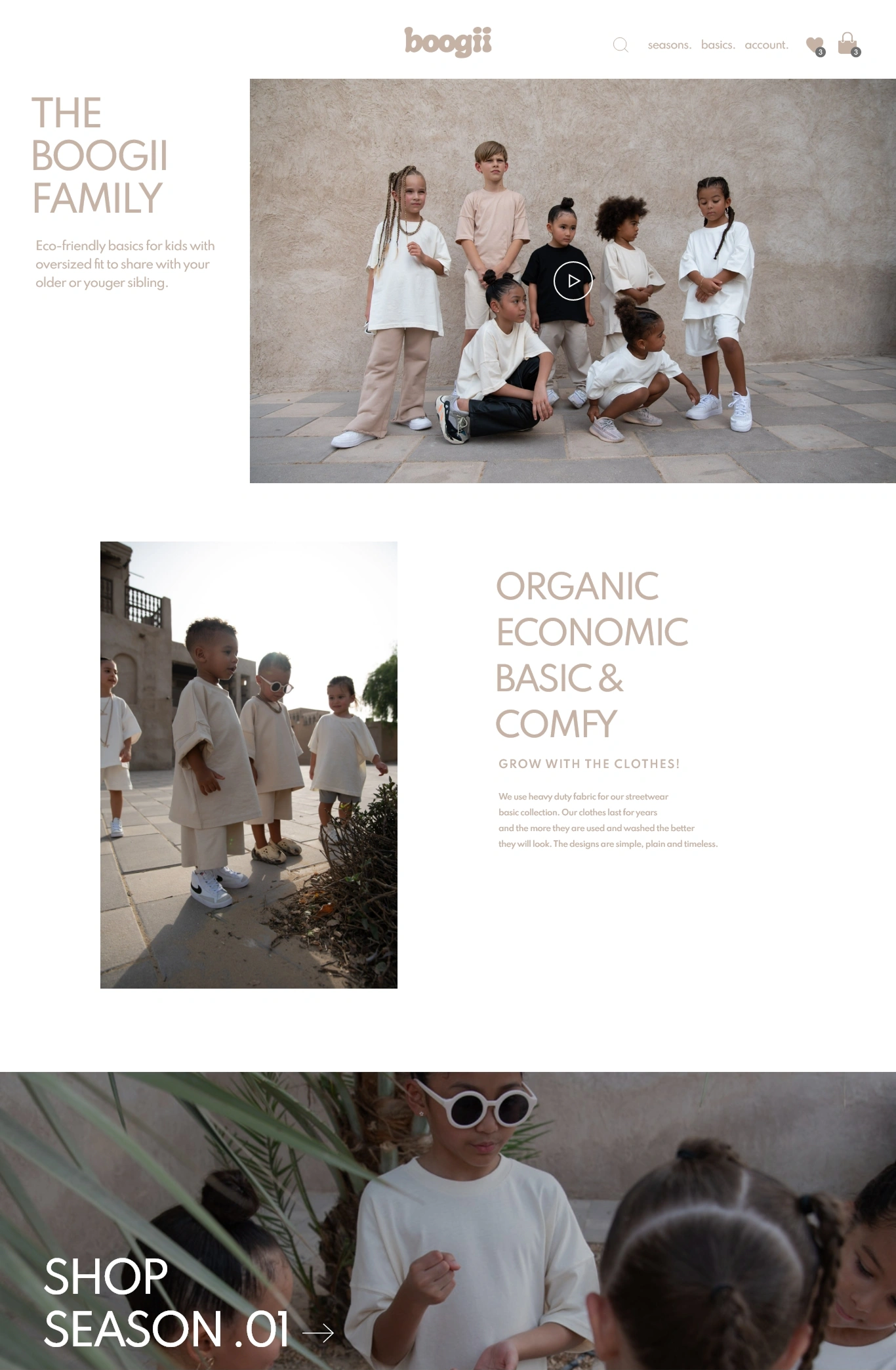 Boogii Kidz – Eco-Friendly Shopify Store for Sustainable, Gender-Neutral Brands