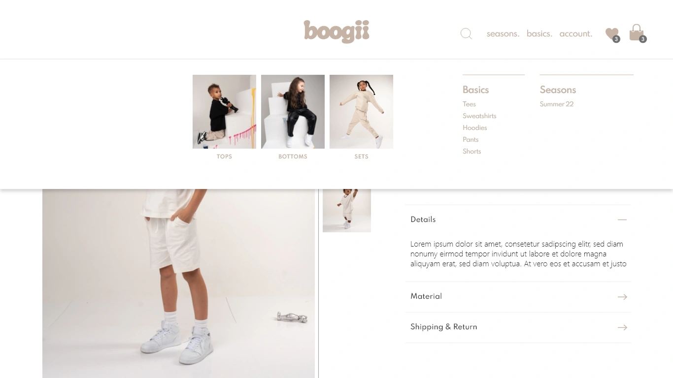 Boogii Kidz – Eco-Friendly Shopify Store for Sustainable, Gender-Neutral Brands