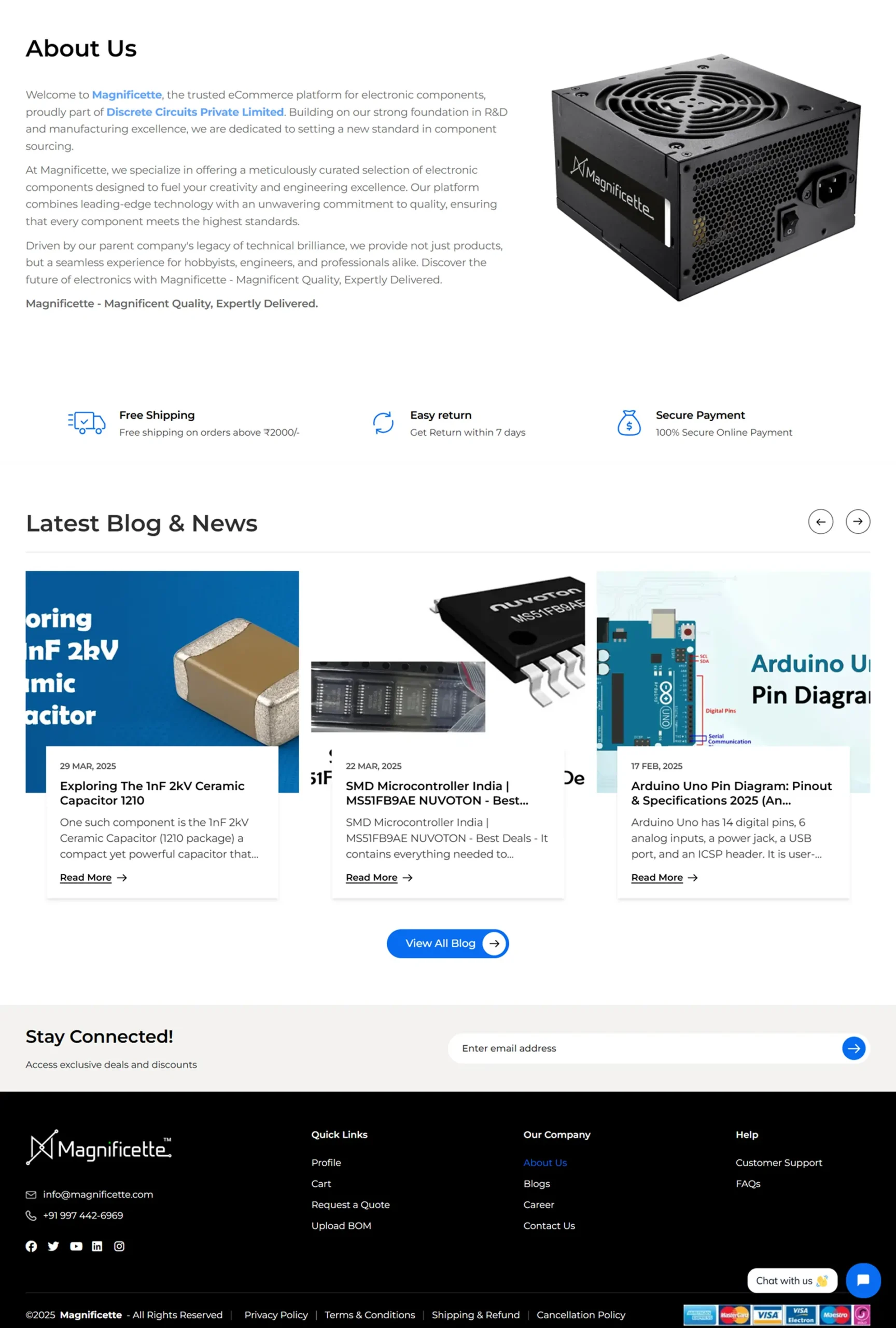 Magnificette – A Headless eCommerce Platform for Electronic Components