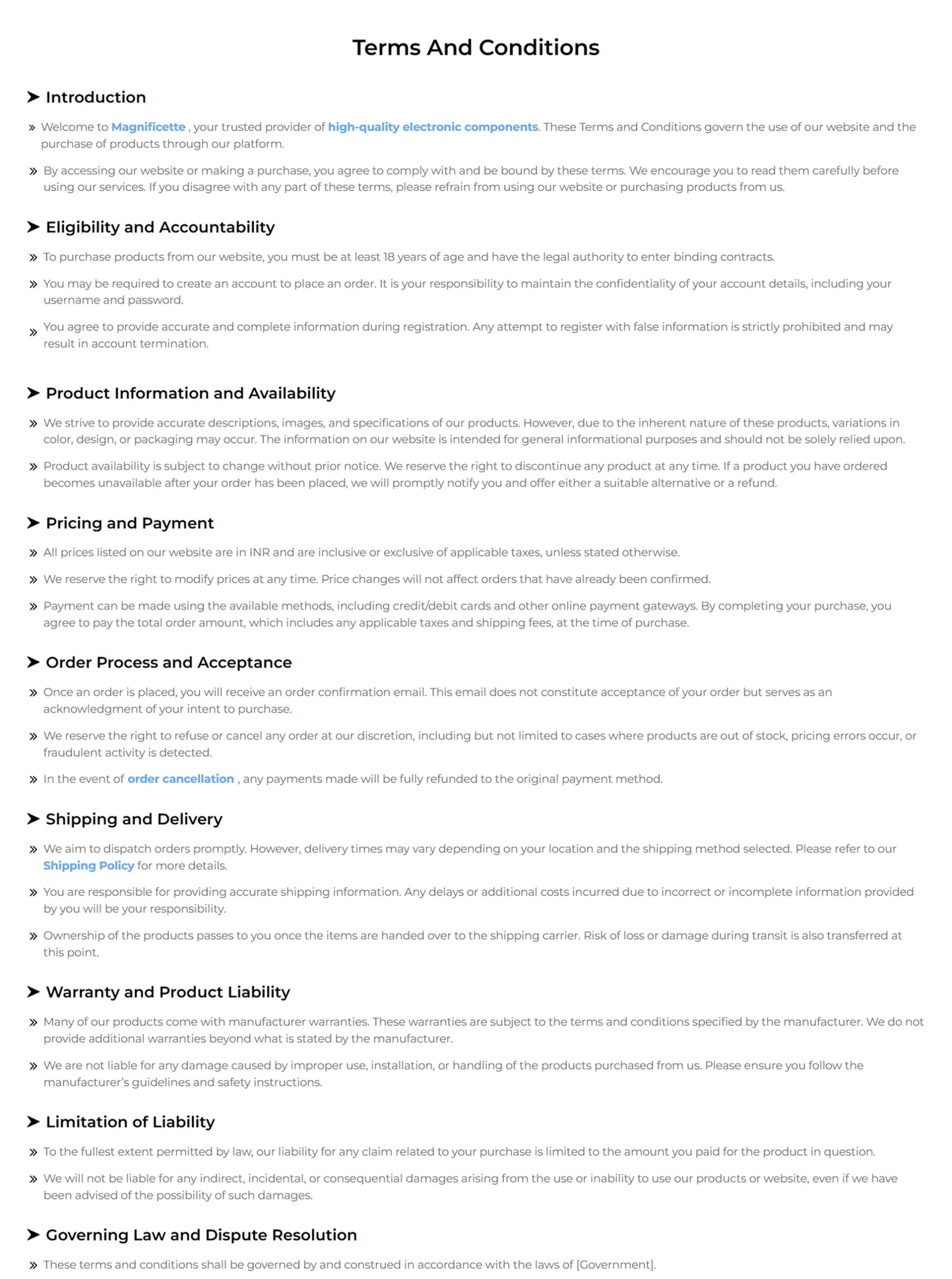 Magnificette – A Headless eCommerce Platform for Electronic Components