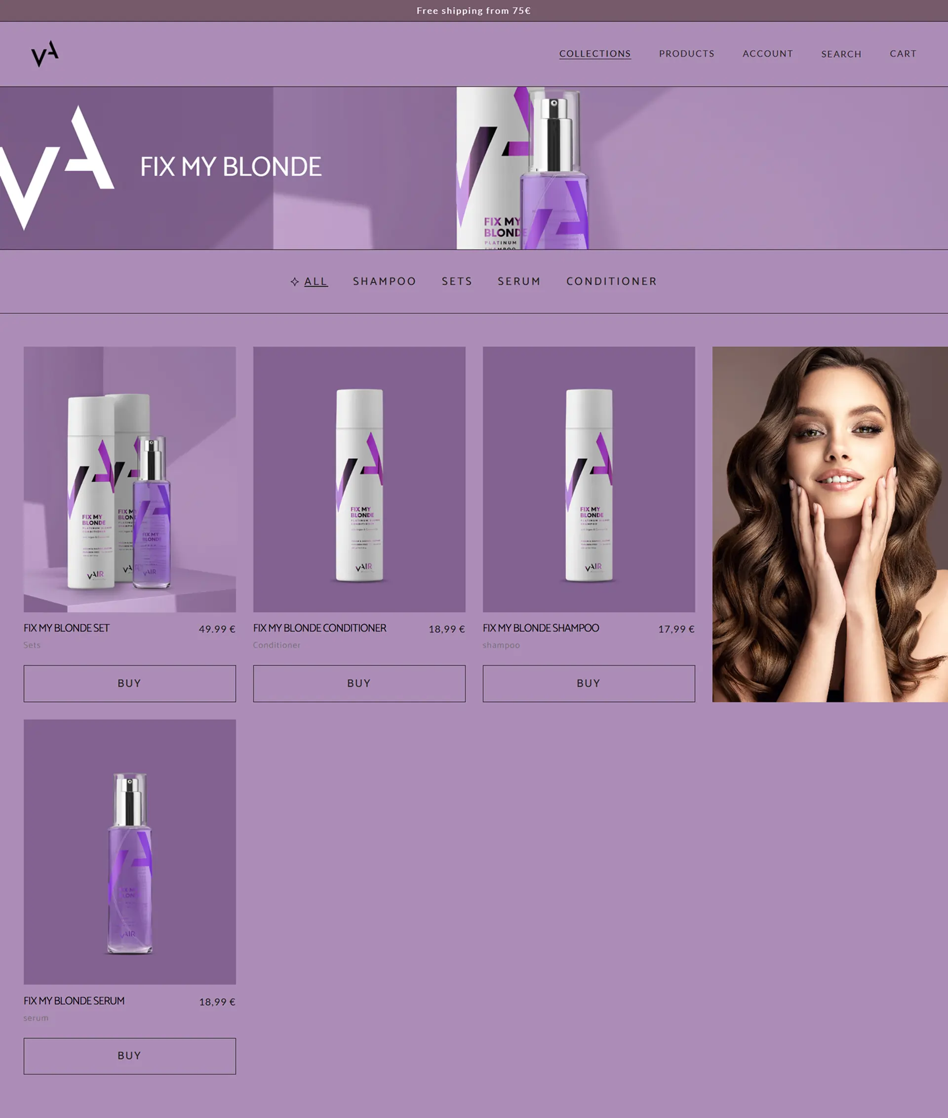 Vair Beauty — A Brand-First Shopify Store for Haircare (DACH)