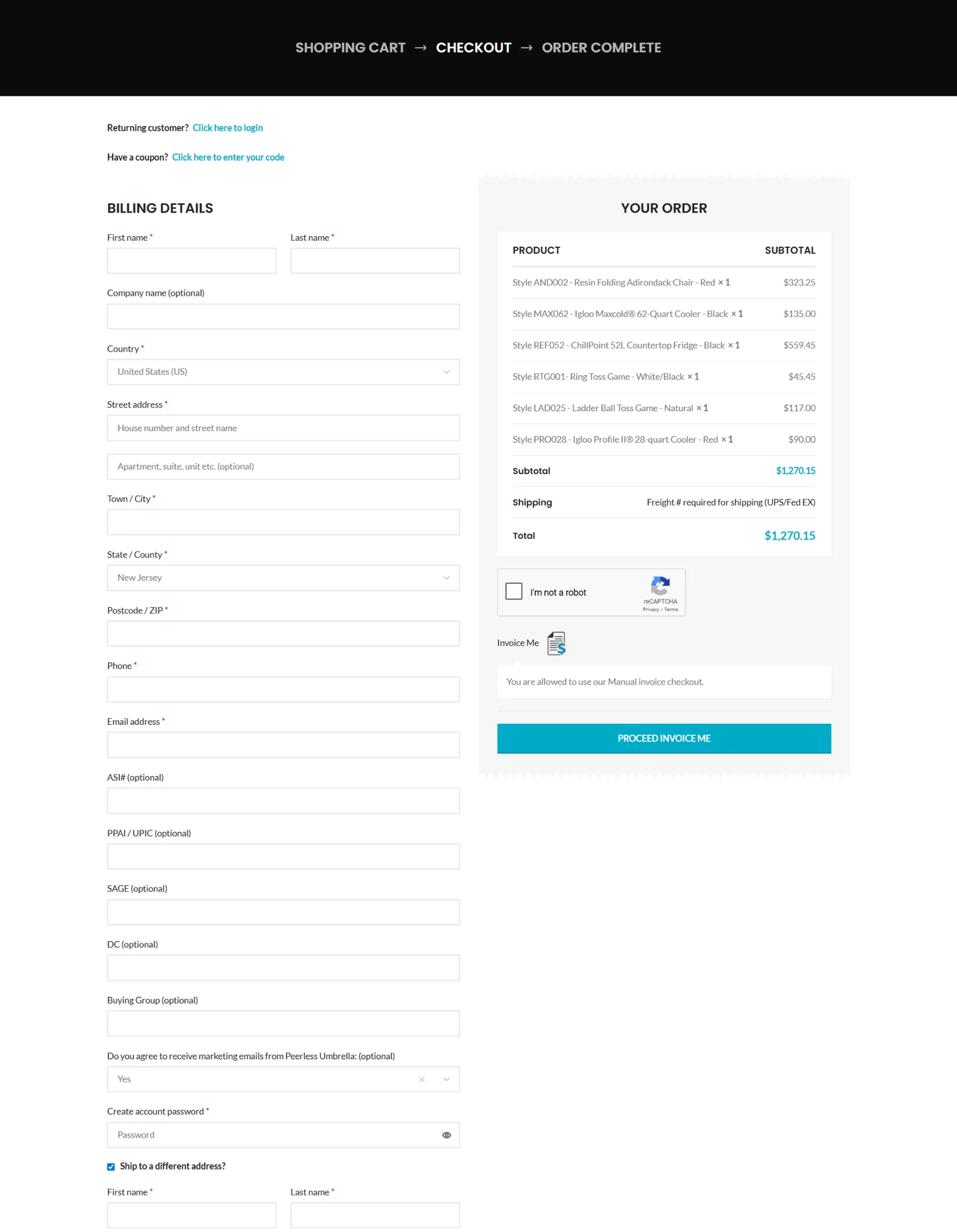 Custom WooCommerce Store for Peerless Umbrella (B2B & Wholesale)