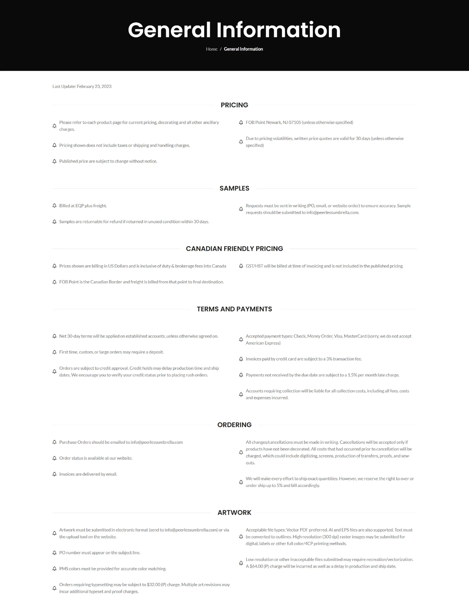 Custom WooCommerce Store for Peerless Umbrella (B2B & Wholesale)