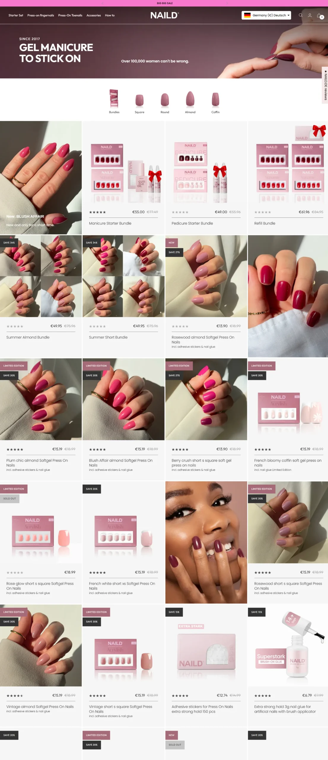 NAILD.de – Custom Shopify Store for Nail Salon (DACH Press-On Nails)