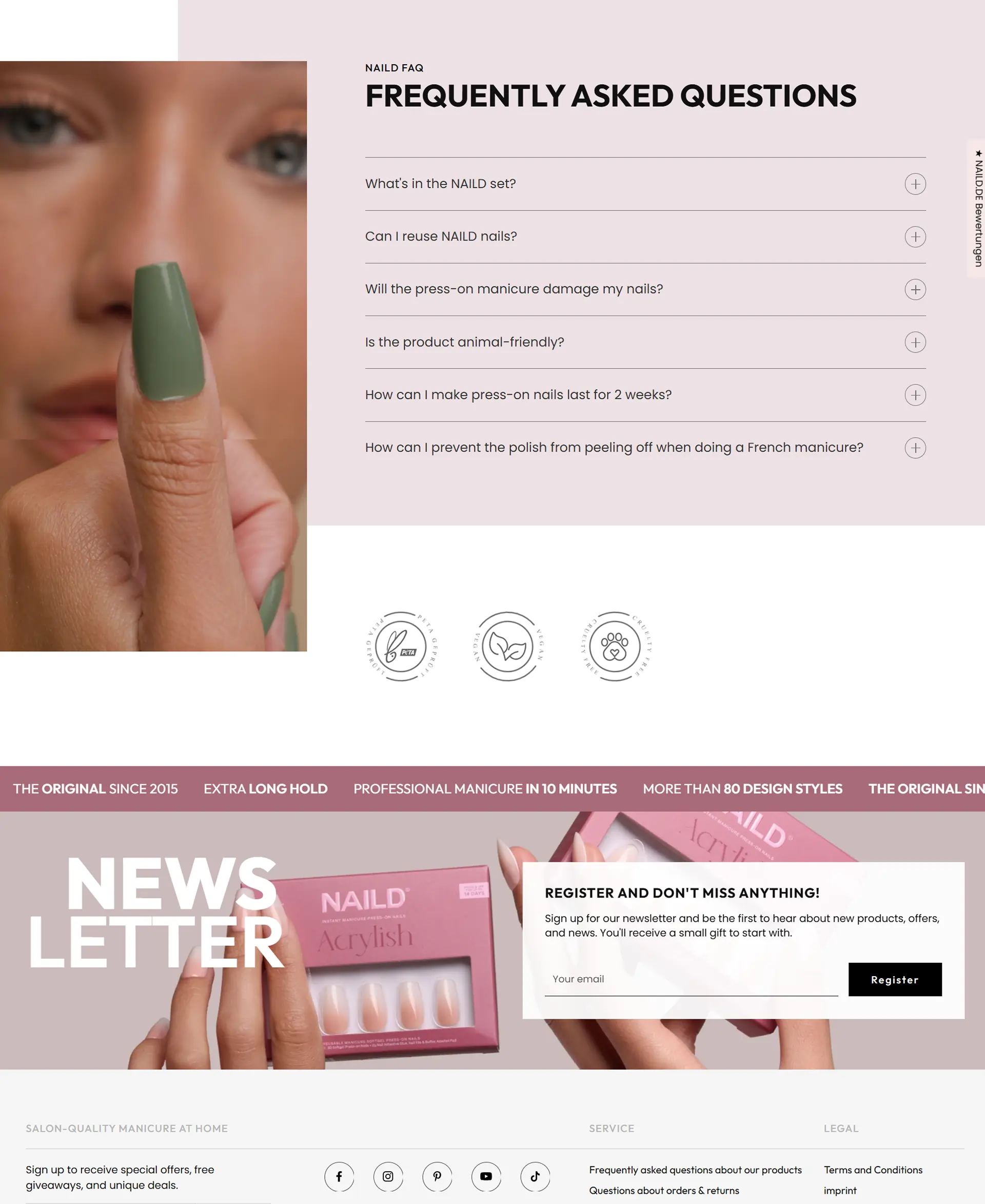 NAILD.de – Custom Shopify Store for Nail Salon (DACH Press-On Nails)