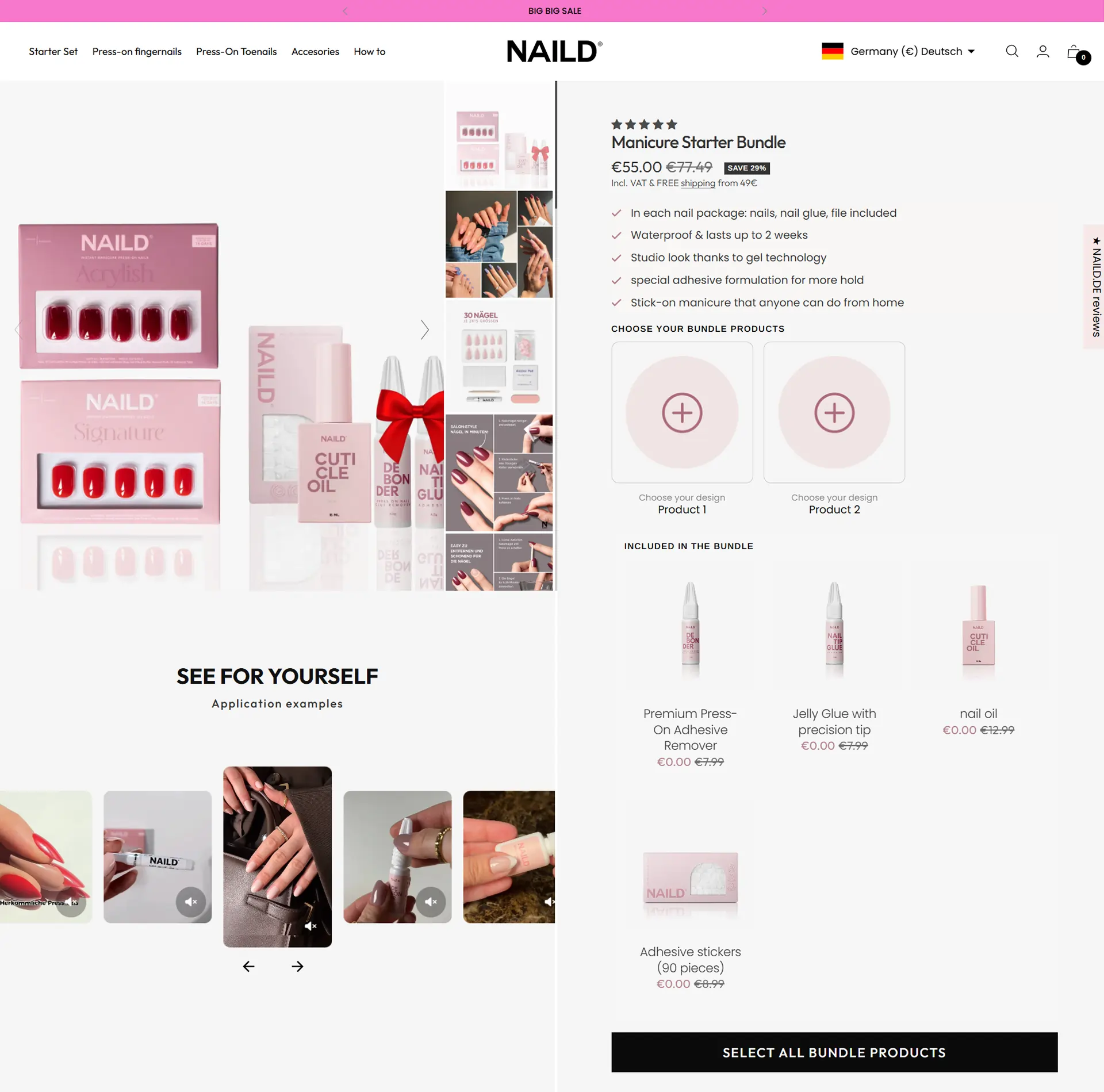 NAILD.de – Custom Shopify Store for Nail Salon (DACH Press-On Nails)