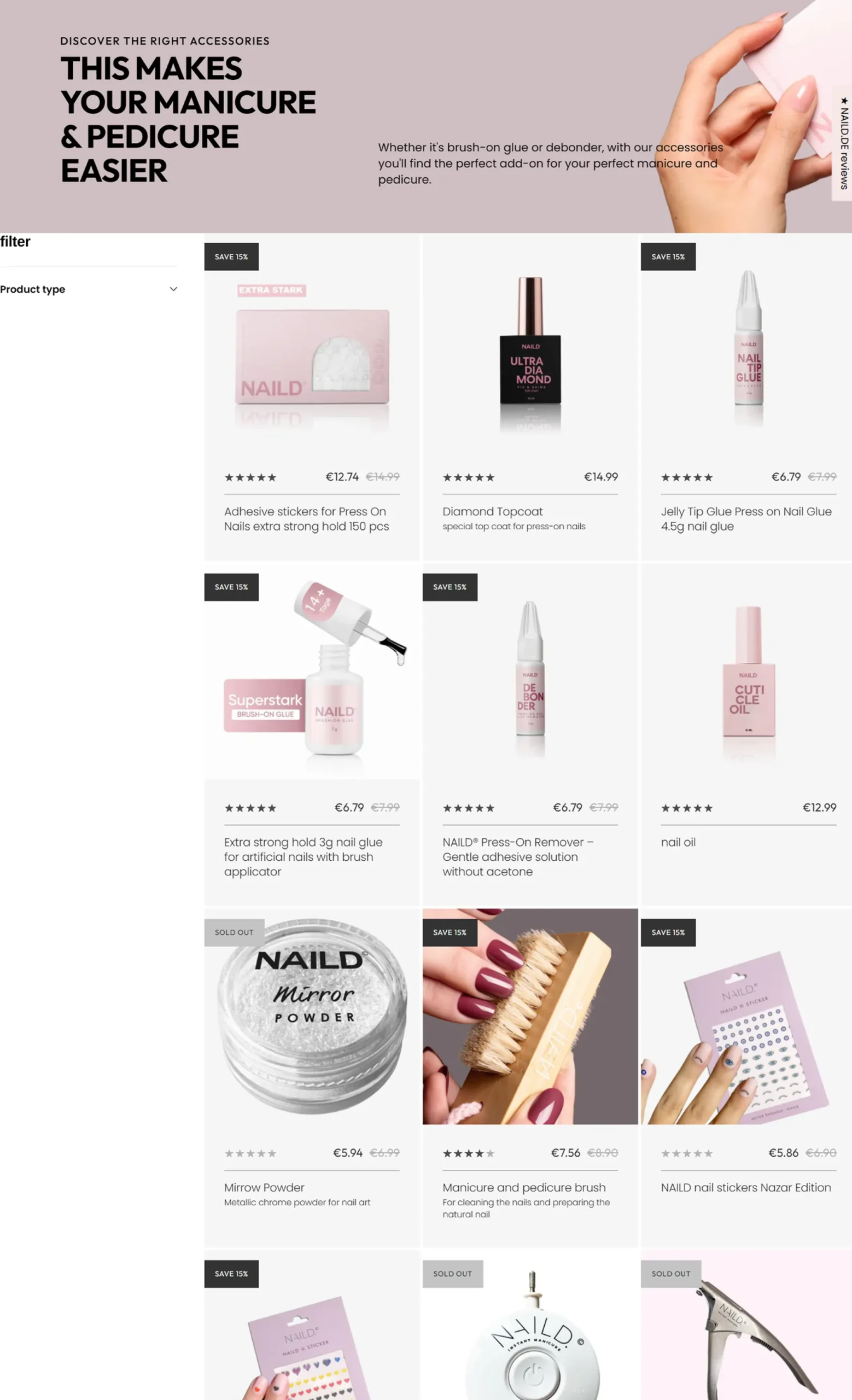 NAILD.de – Custom Shopify Store for Nail Salon (DACH Press-On Nails)
