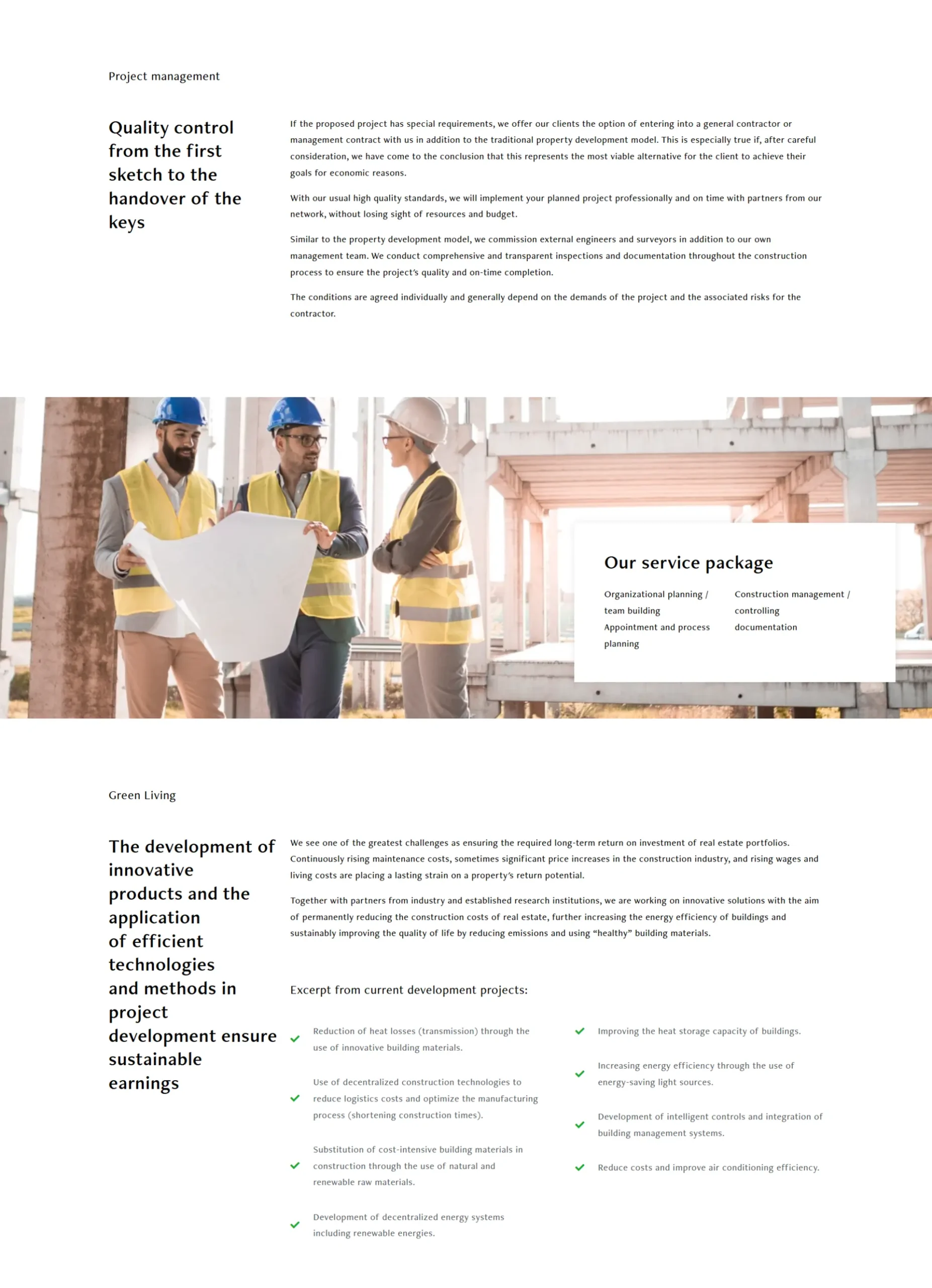 WordPress Website for Sustainable Real Estate Projects – Green Living Development